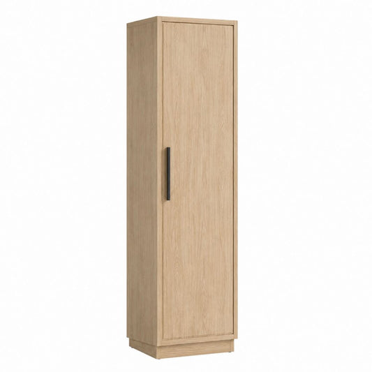 Armadio guardaroba a 1 anta rovere chiaro in truciolare nobilitato rettangolare 190 x 50 x 40 cm